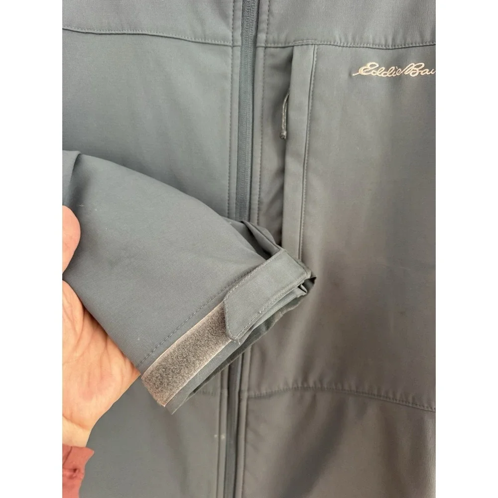 Eddie Bauer Men's‎ 2XL Softshell Jacket Full Zip Blue Gray Outdoor